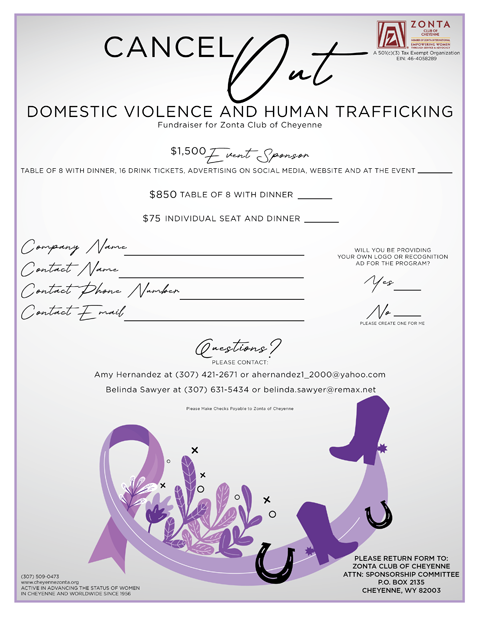Zonta Sponsor Form